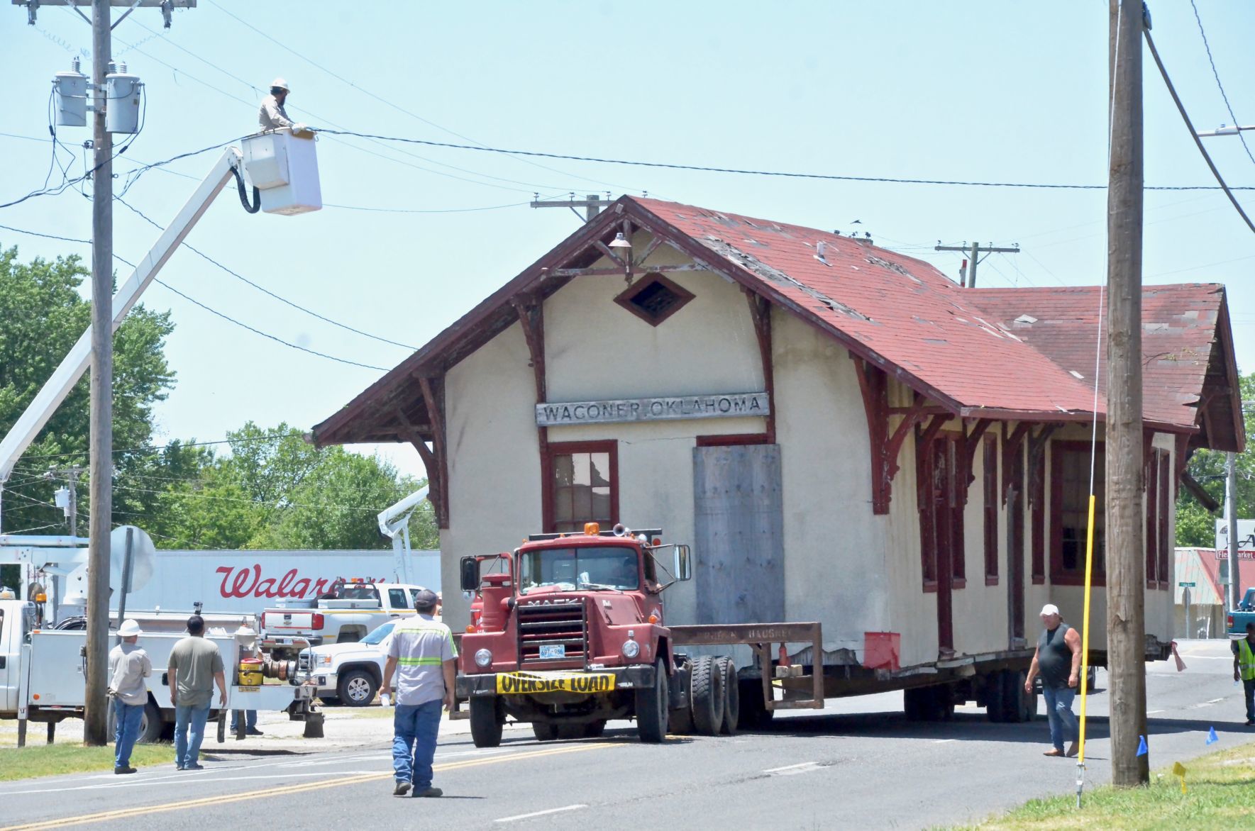 Train depot moved to new home